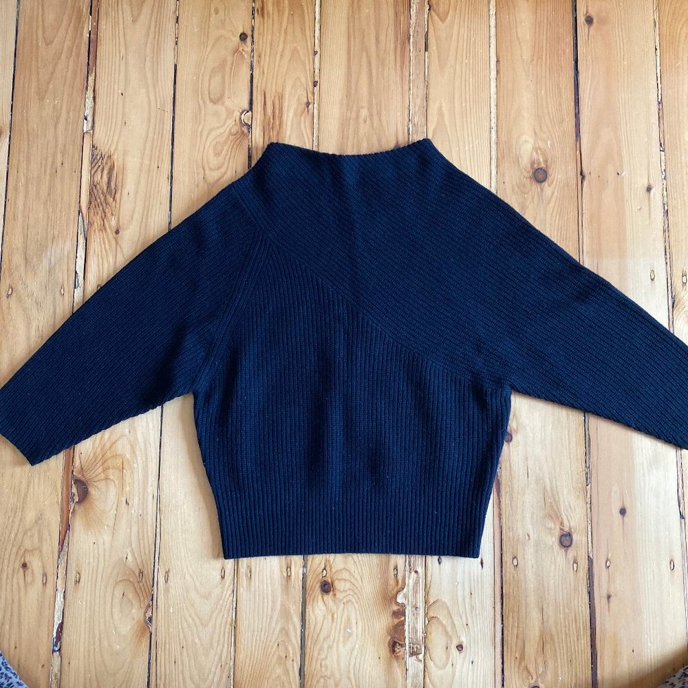 The Reset "Fab Funnel" black sweater